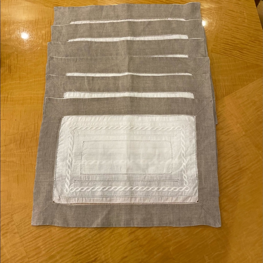 Linen placemats set of six